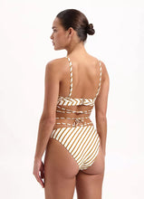 Load image into Gallery viewer, Beachlife | Spice Stripe V-detail Bikini Bottom
