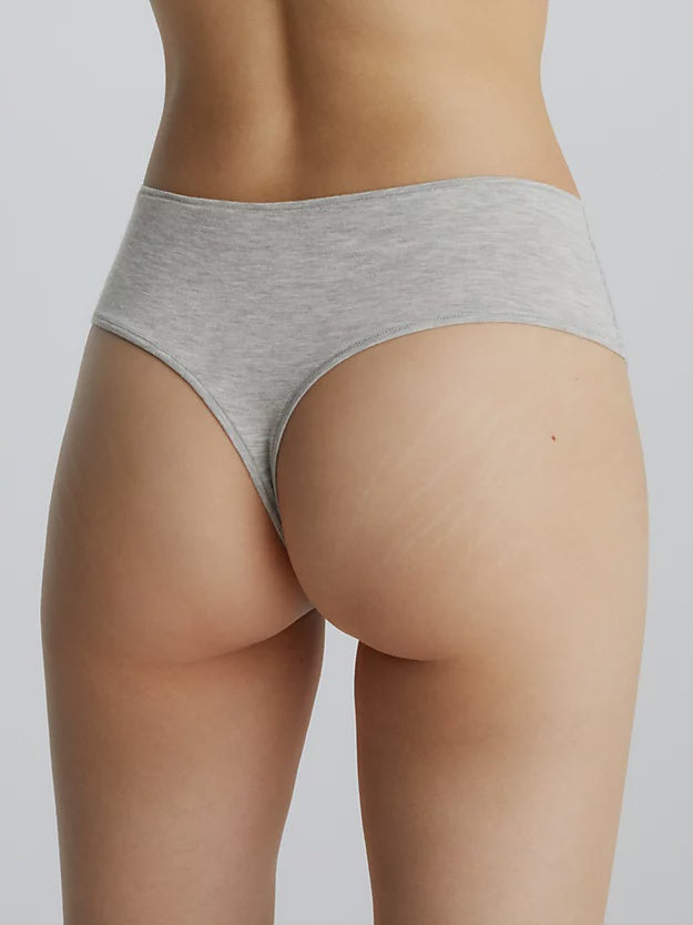 Calvin Klein High Waisted Thong Grey Heather