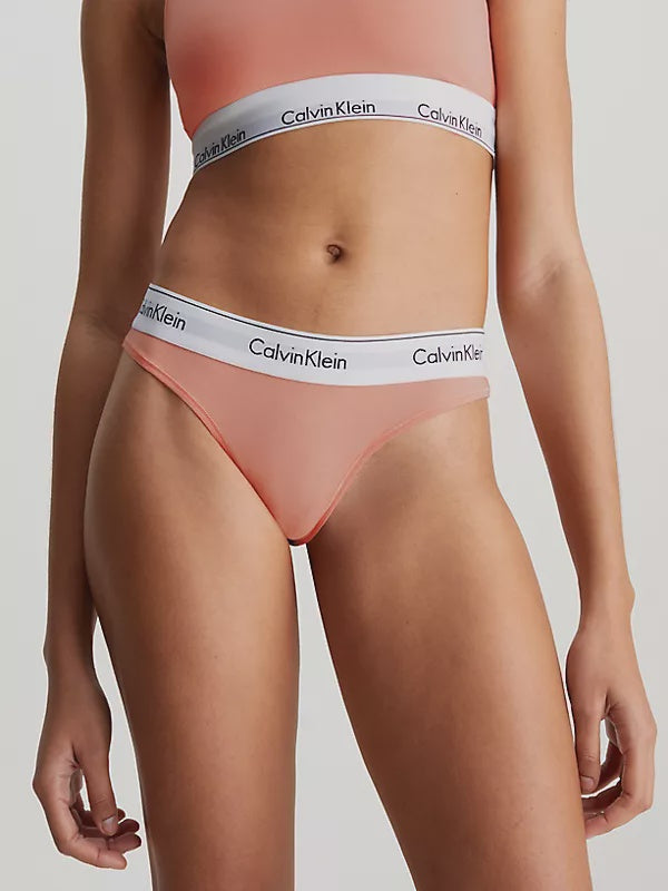 Calvin Klein | Modern Cotton Thong | Coral Almond