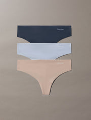 Calvin Klein | Invisibles Thongs 3 Pack | Casual Blue/ Speakeasy/ Cedar