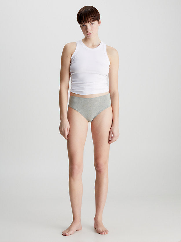 Calvin Klein | High Waisted Thong | Grey Heather
