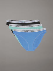 Calvin Klein | 3 Pack Low Rise Bikini Briefs | Sterling blue/Black/Glacier