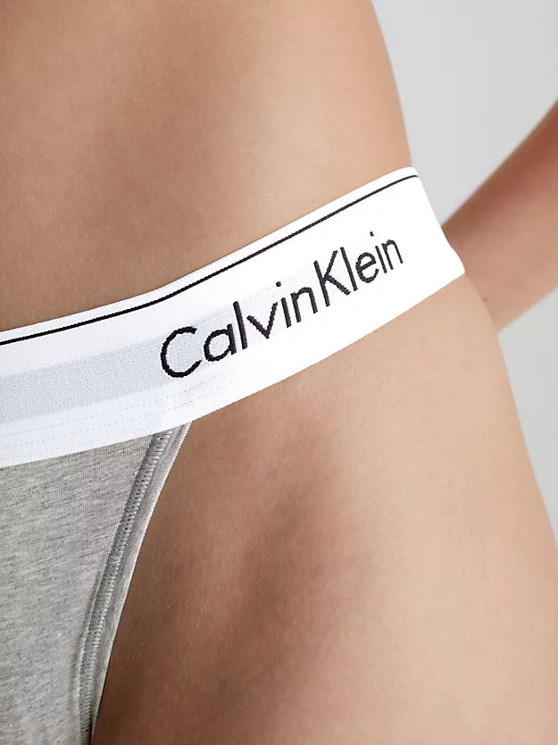 Calvin Klein | Modern Cotton High Leg Tanga | Grey