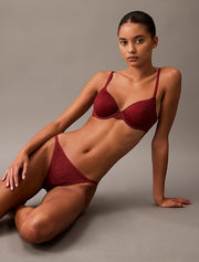 Calvin Klein | Sheer Marquisette Demi Bra | Syrah