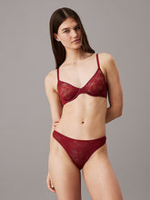 Load image into Gallery viewer, Calvin Klein | Sheer Marquisette Thong | Syrah
