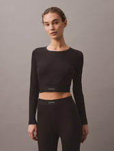 Load image into Gallery viewer, Calvin Klein | Modern Rib Cropped Lounge T-shirt | Black
