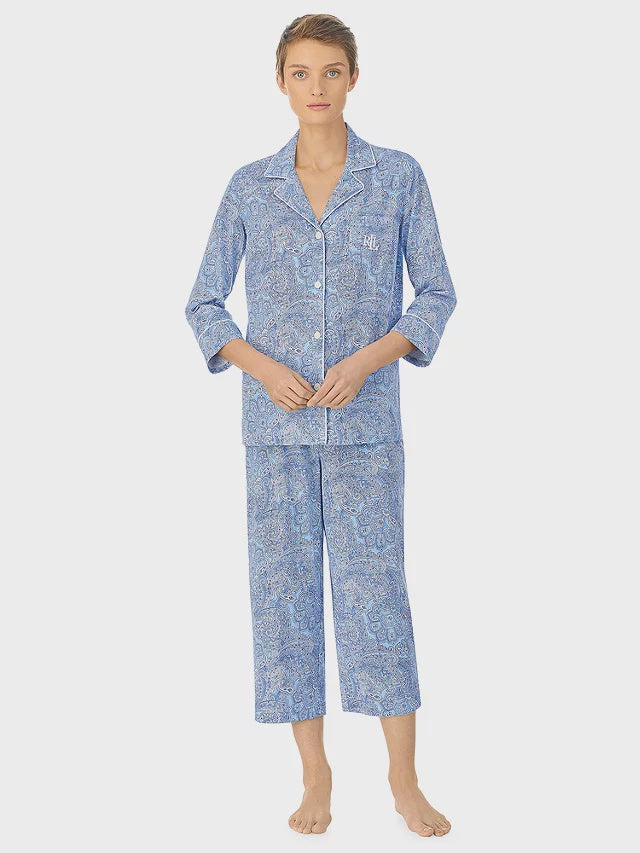 Ralph Lauren | Lauren Paisley Cropped PJ | Blue