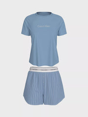 Calvin Klein | Logo Short Sleeve Pyjama Set | Frozen Fjord