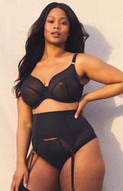 Sculptresse | Liberty Waspie Suspender | Black