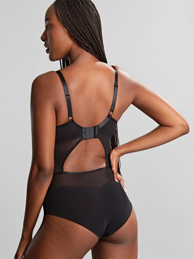Panache | Tango Plunge Bodysuit | Obsidian