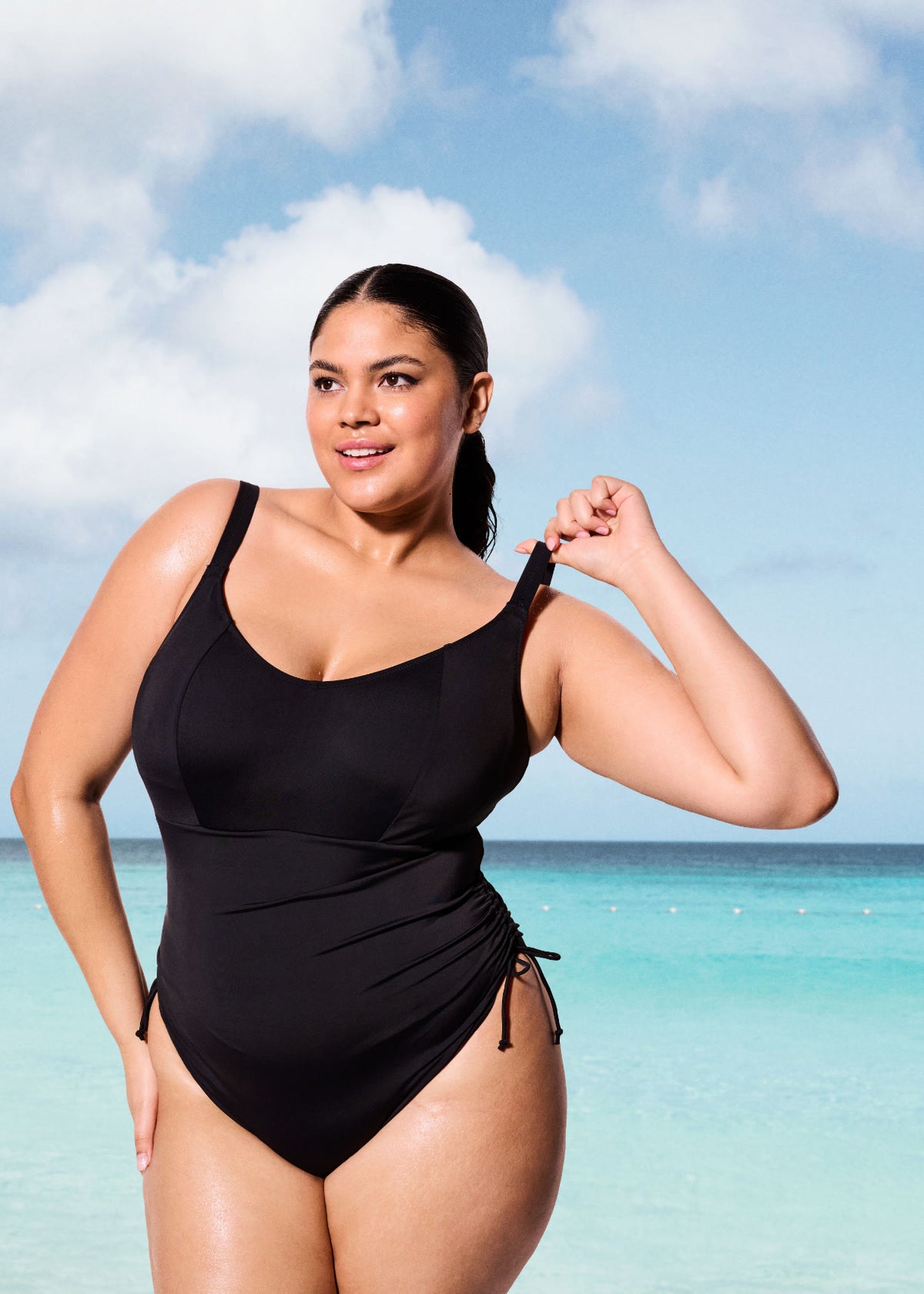 Elomi | Plain Sailing Non Wired Swimsuit | Black