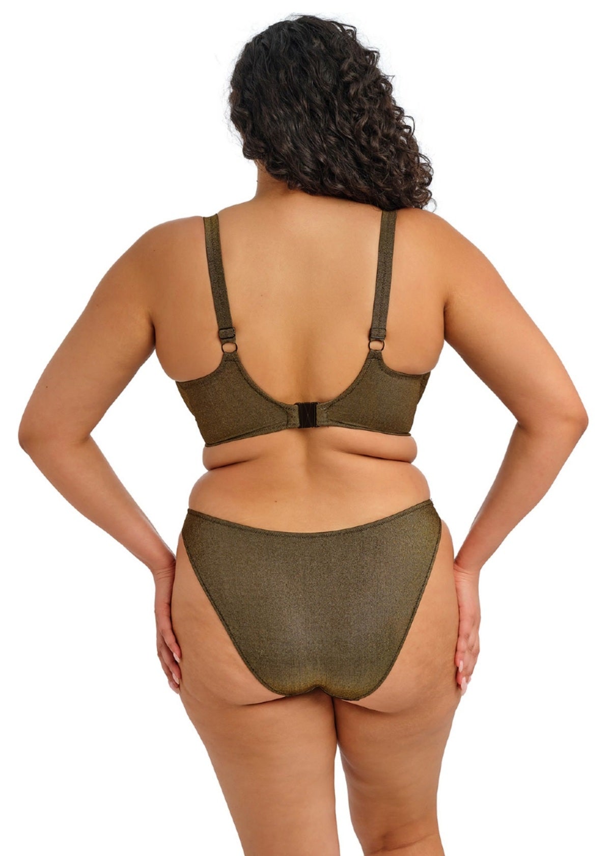 Elomi | Sunset Shimmer High Leg Bikini Brief | Gold Rush