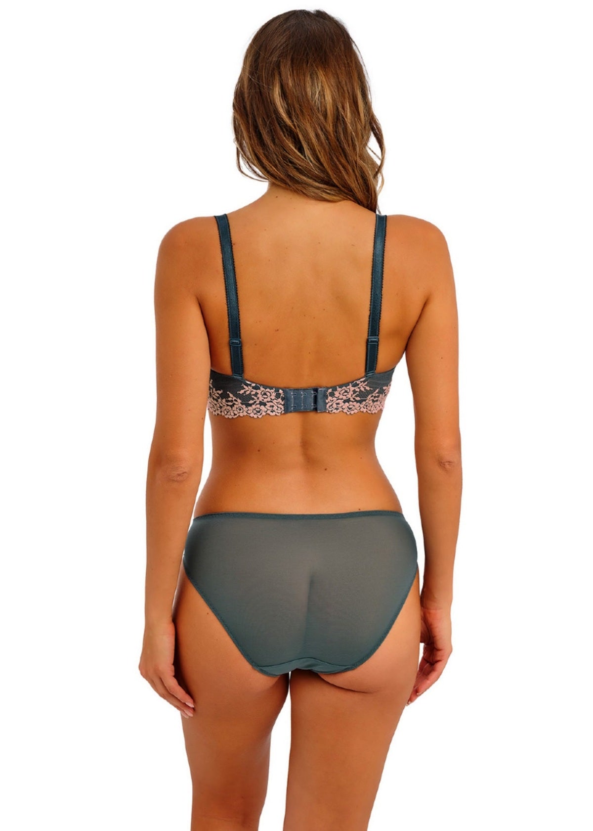 Wacoal | Embrace Lace Brief | Dark Slate/ Cloud Pink