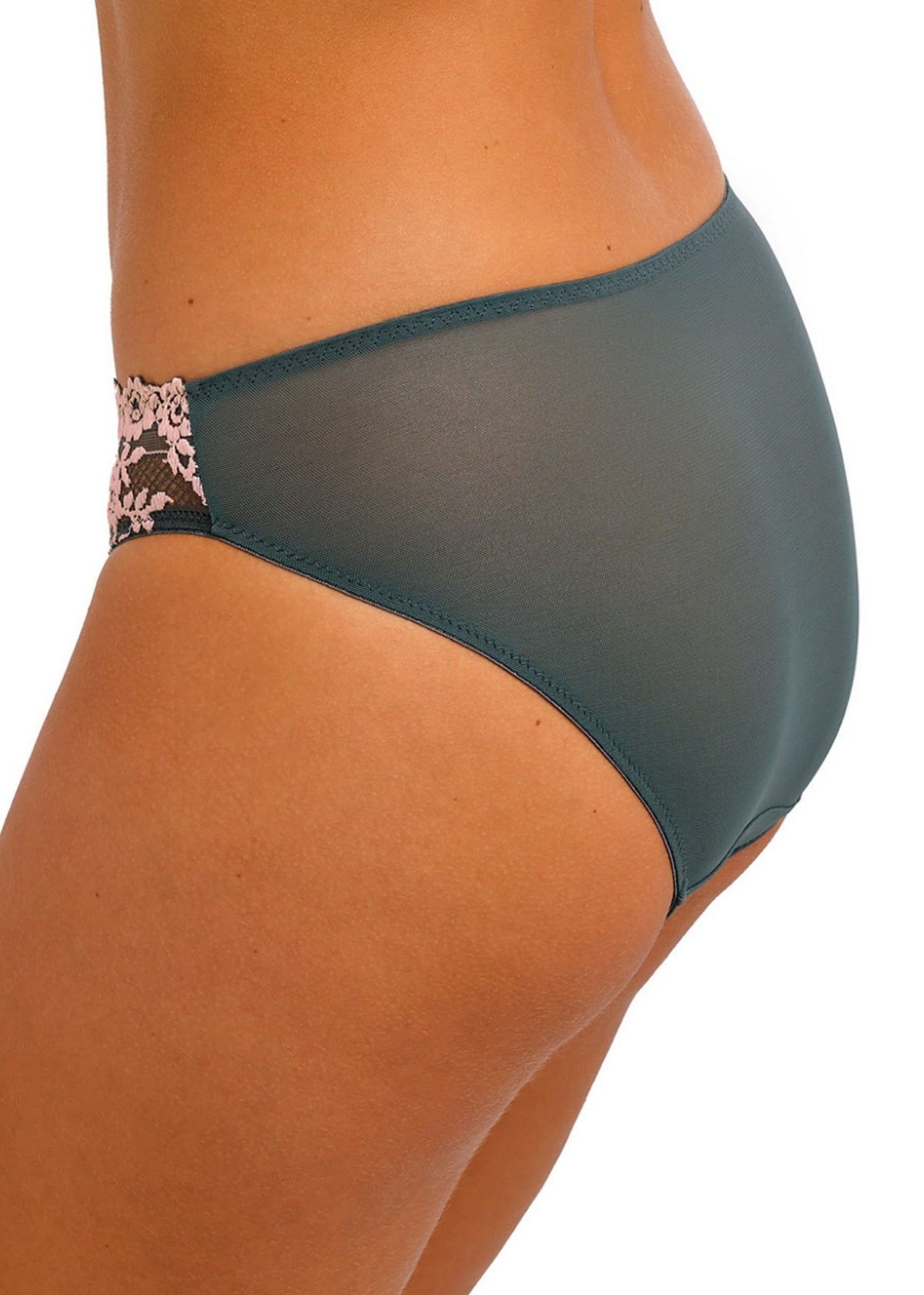 Wacoal | Embrace Lace Brief | Dark Slate/ Cloud Pink