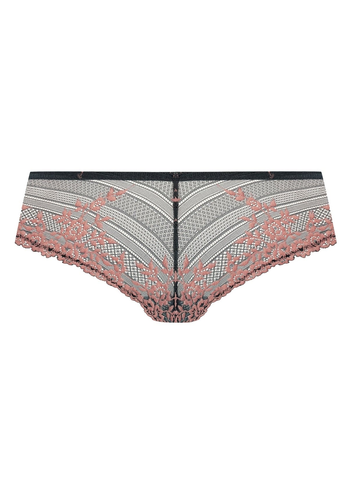 Wacoal | Embrace Lace Tanga | Dark Slate/ Cloud Pink