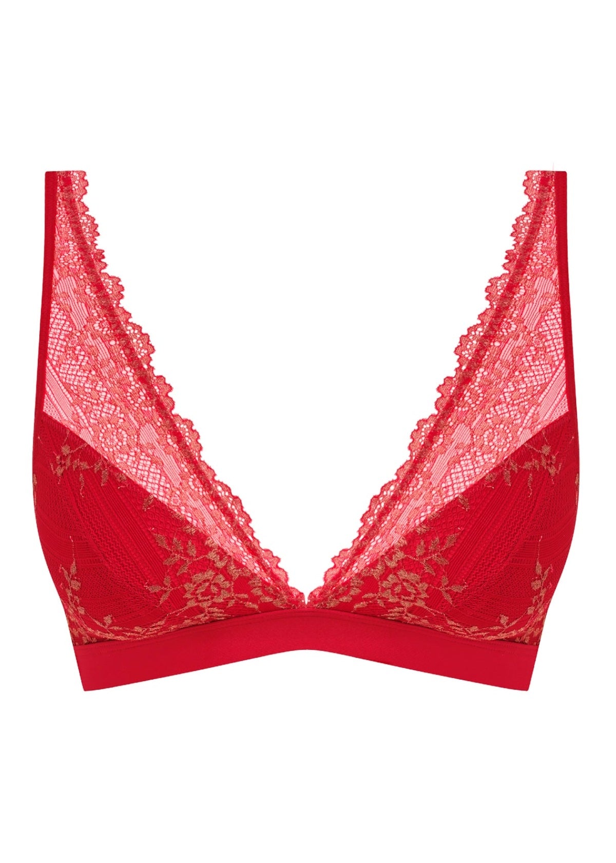 Wacoal | Embrace Lace Grandalia Soft Cup Bra | Red/Rose Gold
