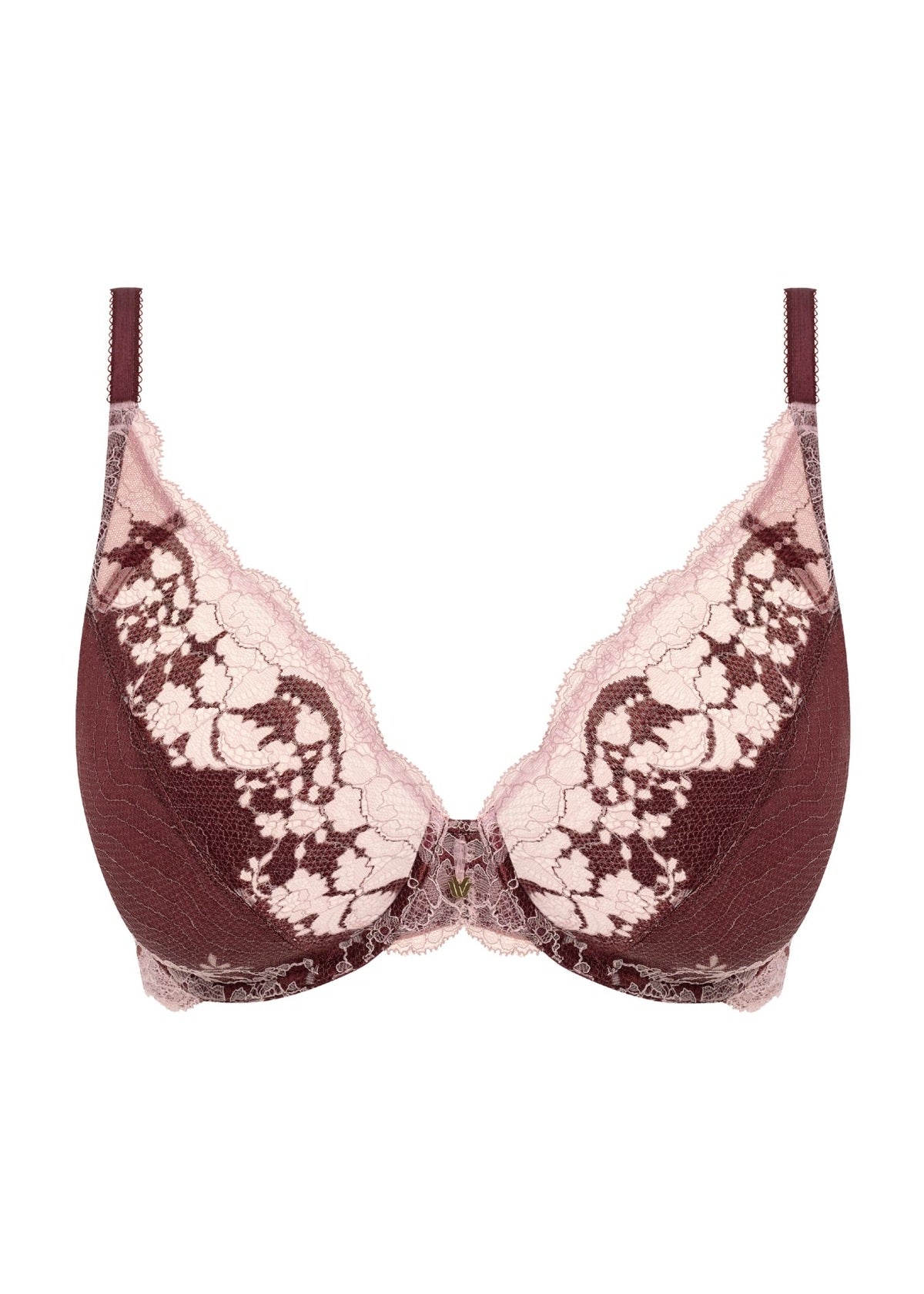 Wacoal | Modern Affair Plunge Bra | Rose Brown/ Cradle Pink