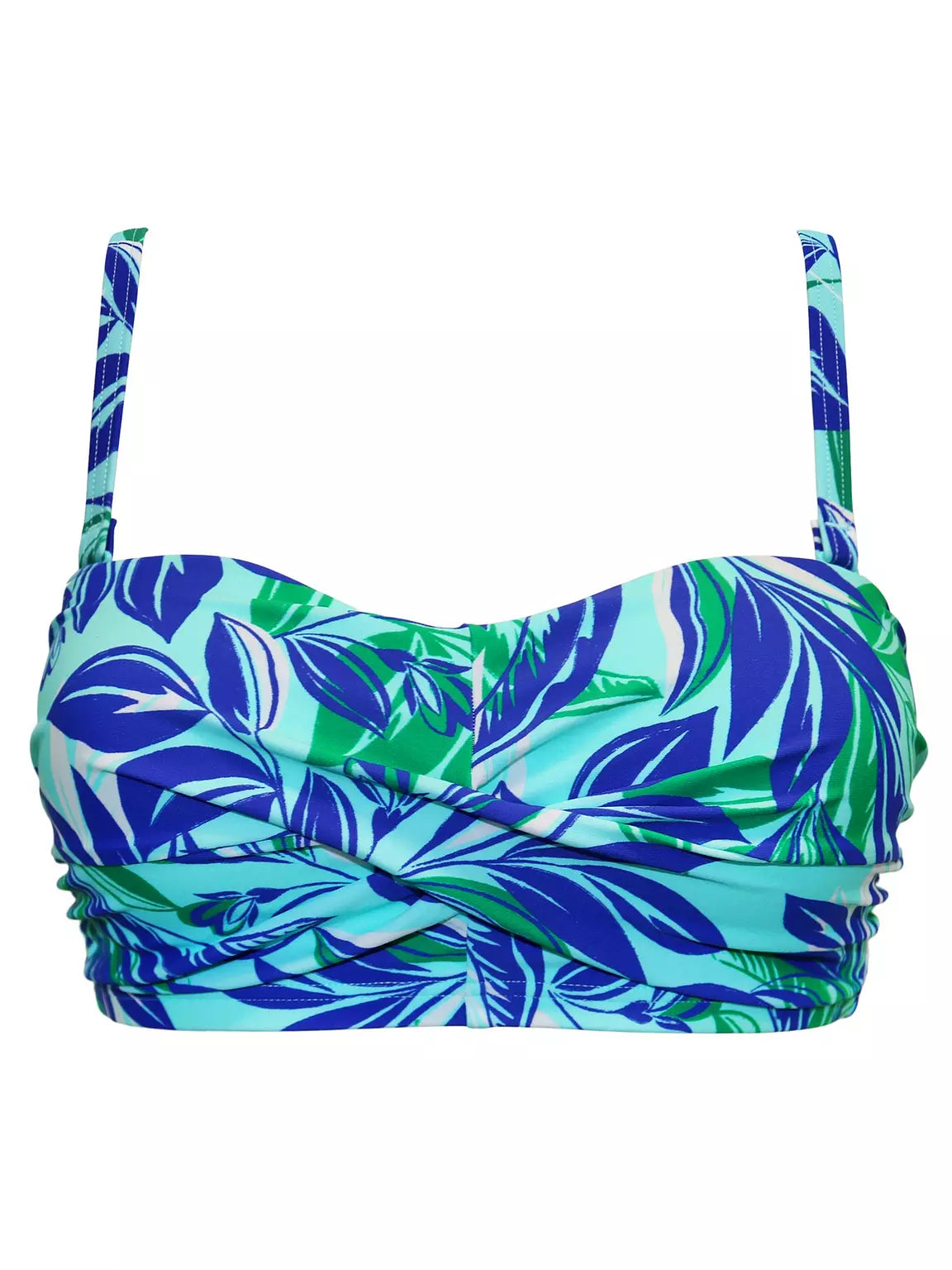 Pour Moi | Santa Monica Non Wired Strapless Bikini Top | Aqua Palm