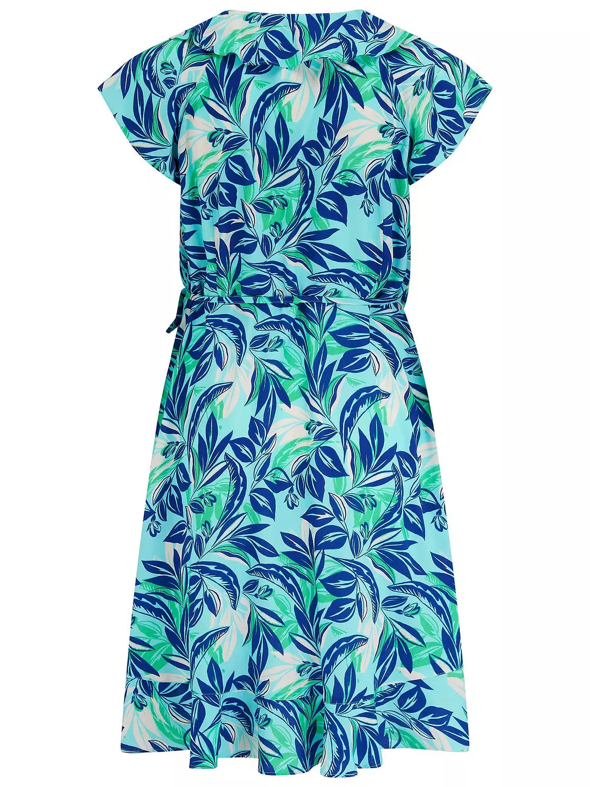 Pour Moi | Penny Frill Wrap Dress | Aqua Palm