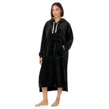 Load image into Gallery viewer, DKNY | Chenille Hooded Lounger | Black
