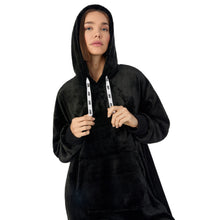 Load image into Gallery viewer, DKNY | Chenille Hooded Lounger | Black
