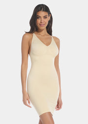 Magic | Low Back/ Low Front Dress | Latte