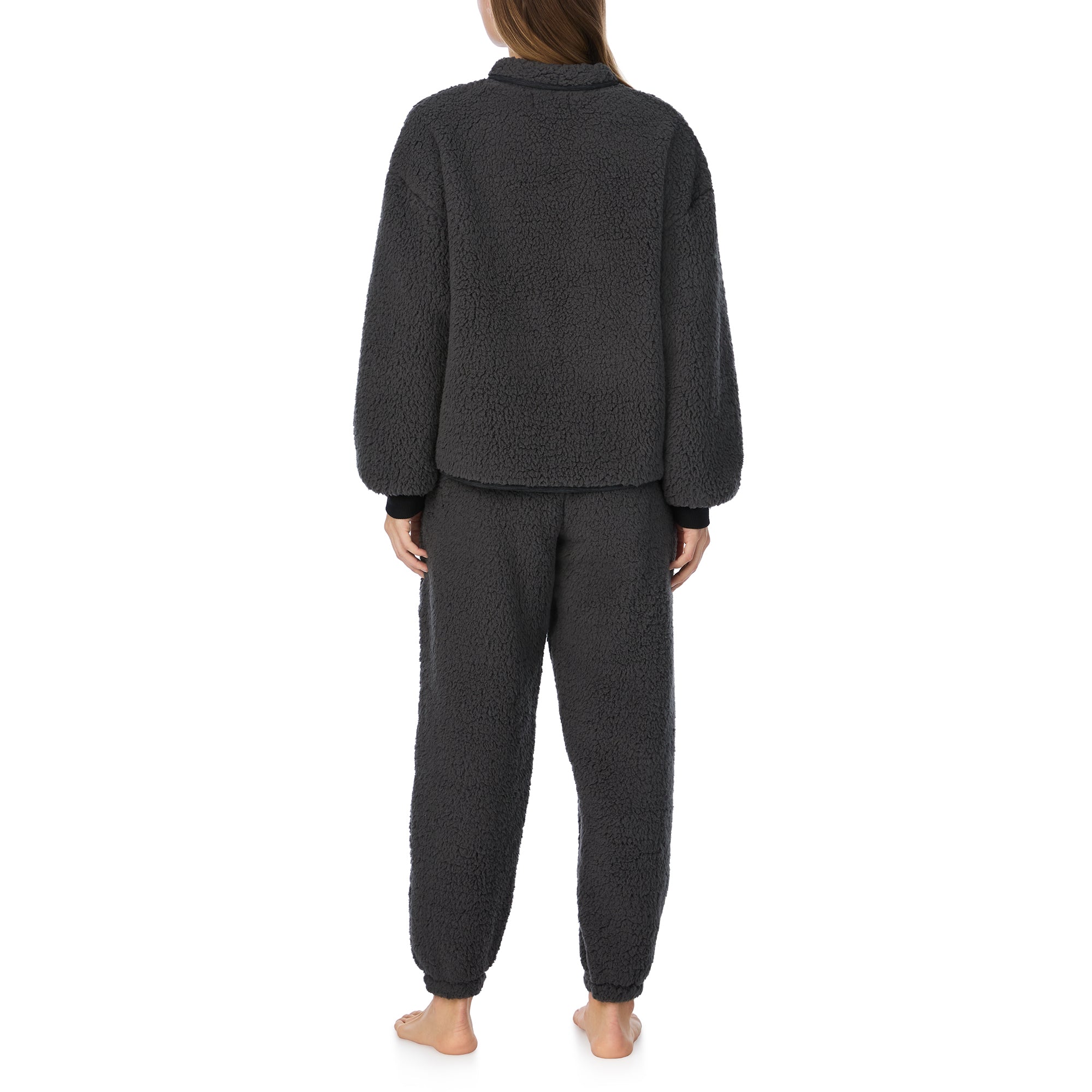 DKNY | Chill In Style Long Zip Top & Jogger Lounge Set | Dark Grey