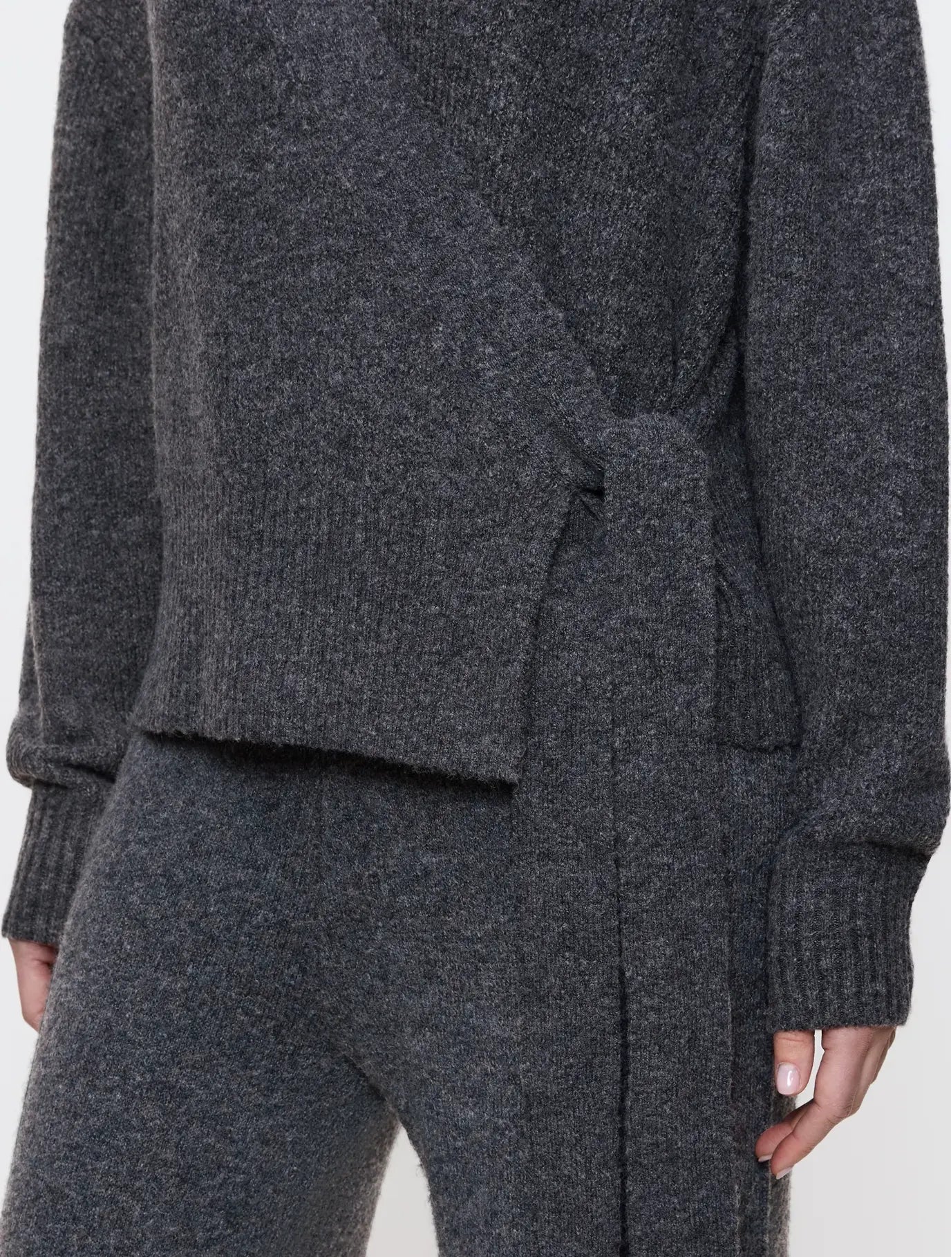 Triumph | Amourette Cozy Cardigan & Trouser Set | Dark Grey Melange