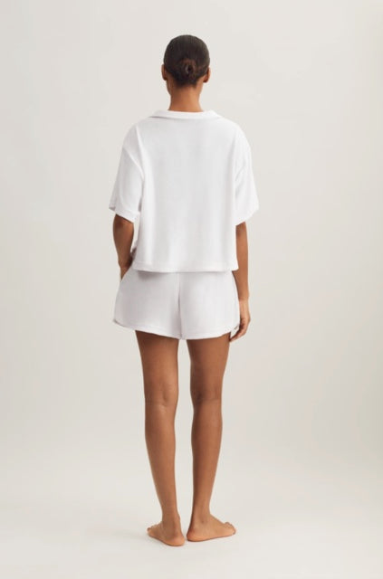 Ralph Lauren | Terry Collar Shirt & Short Set | White