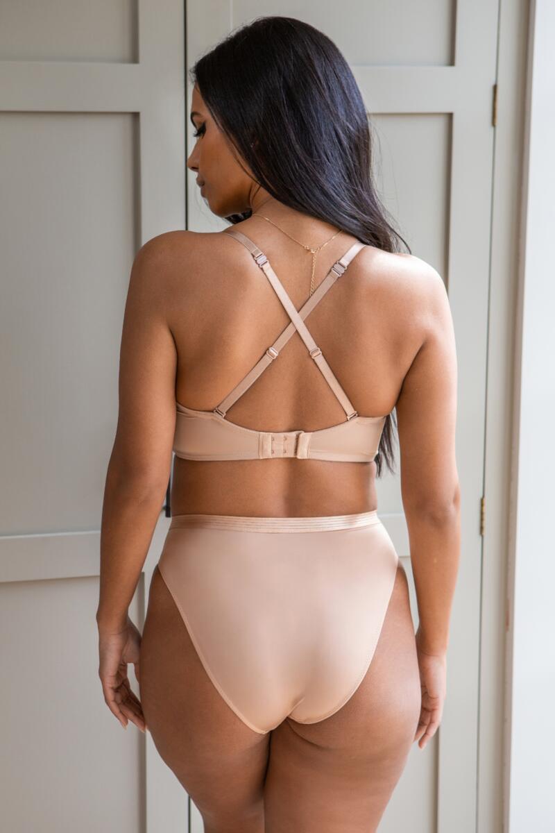 Pour Moi | Definitions Plunge Low Back Multiway Bra | Sand