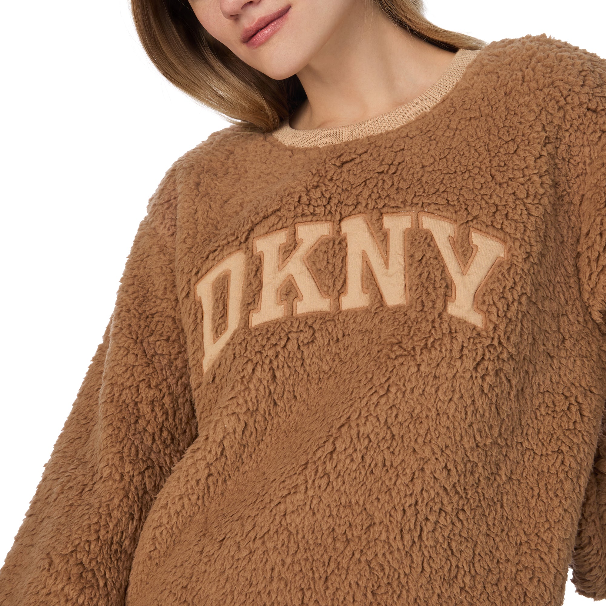 DKNY | Chill In Style Long Top & Jogger Lounge Set | Beige