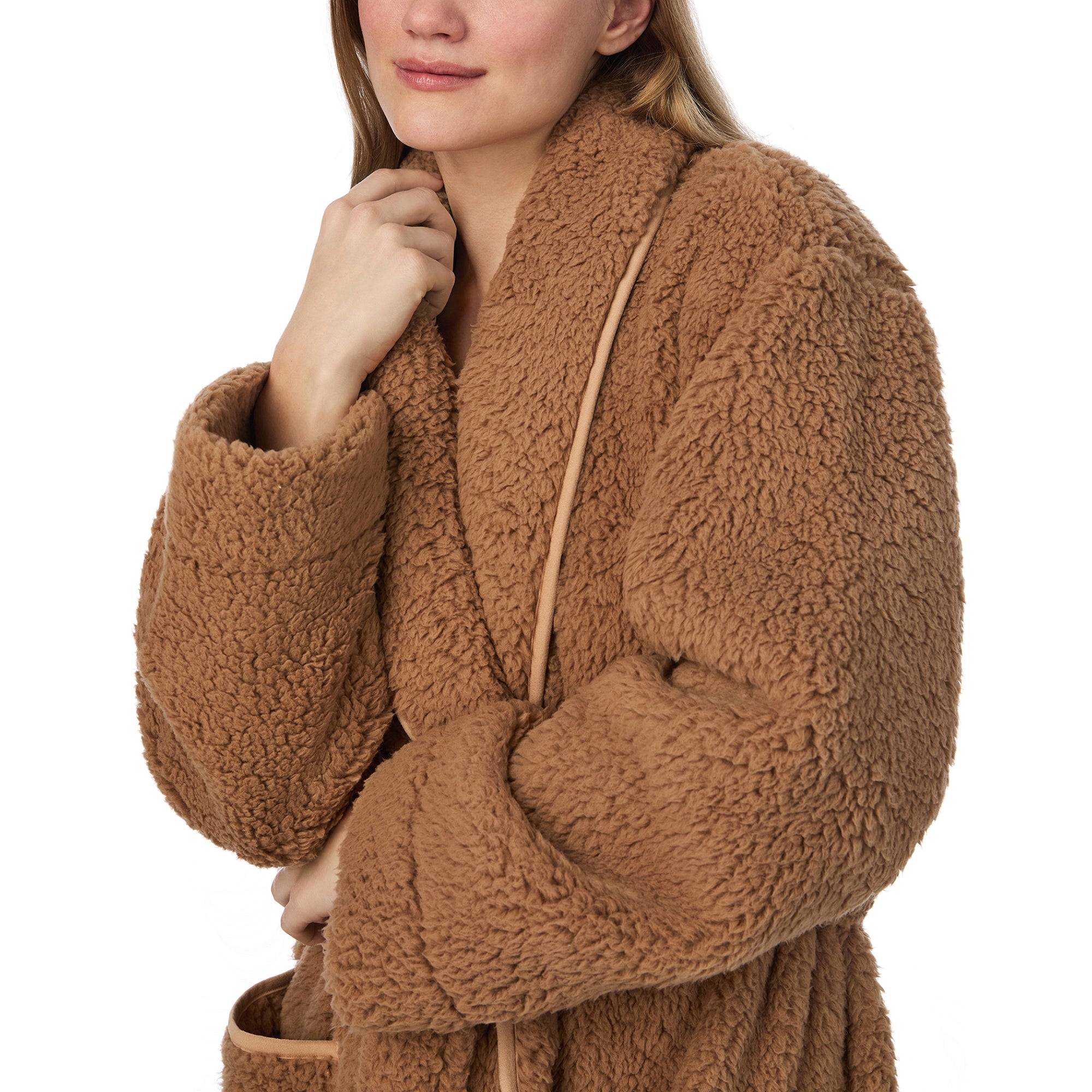 DKNY | Chill In Style Long Wrap Robe | Beige