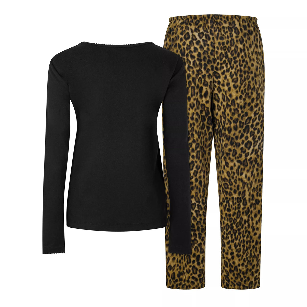 Ralph Lauren | Knit and Fleece Pyjama Set | Leopard Print