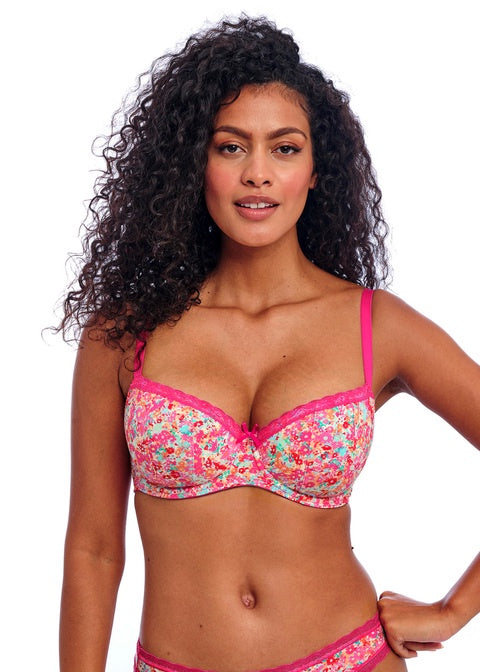 Freya | Flirt Padded Half Cup Bra | Hot Pink