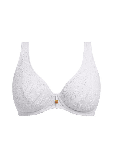 Freya | Nomad Nights High Apex Bikini Top | White