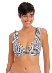 Freya | Jewel Cove High Apex Top | Stripe Black