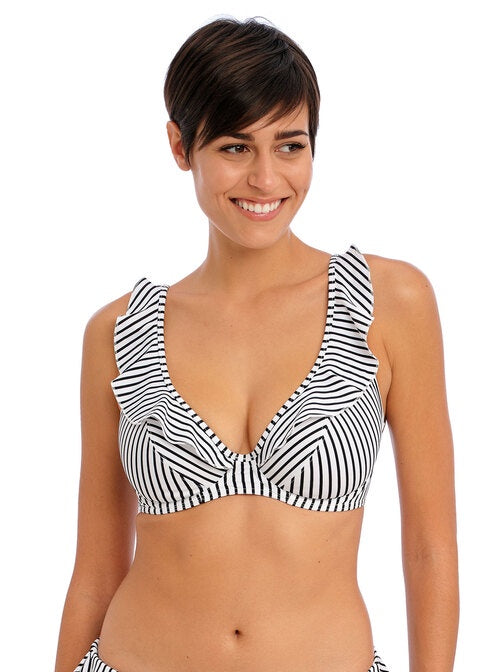 Freya | Jewel Cove High Apex Top | Stripe Black