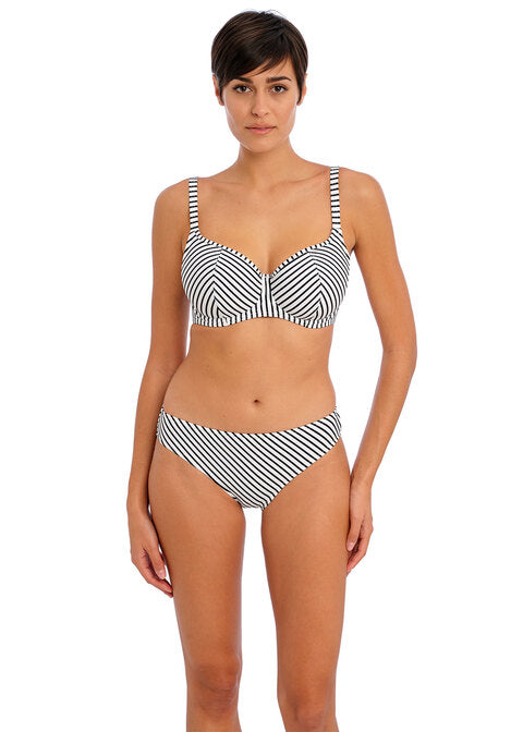 Freya | Jewel Cove Sweetheart Bikini Top | Stripe Black