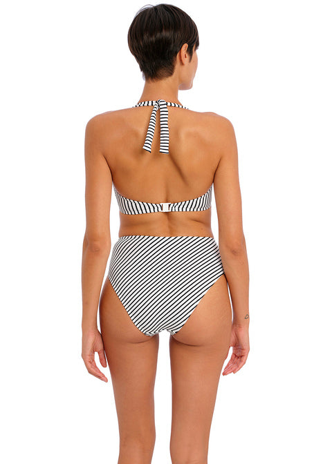 Freya | Jewel Cove High Waist Bikini | Stripe Black