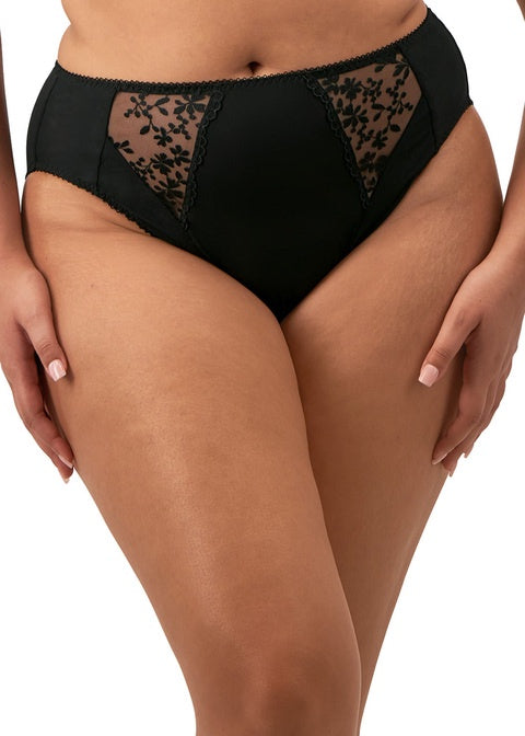 Elomi | Zarla High Leg Brief | Black