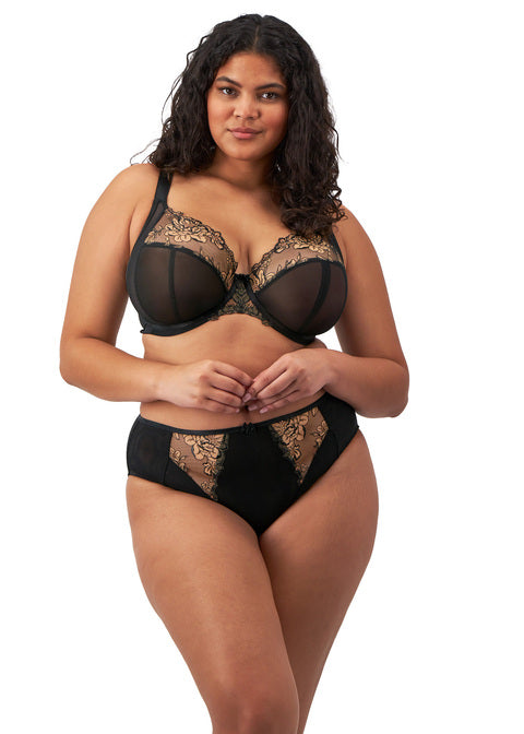 Elomi | Teagan Plunge Bra | Black / Almond