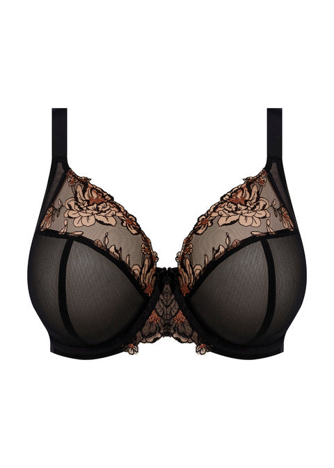 Elomi | Teagan Plunge Bra | Black / Almond