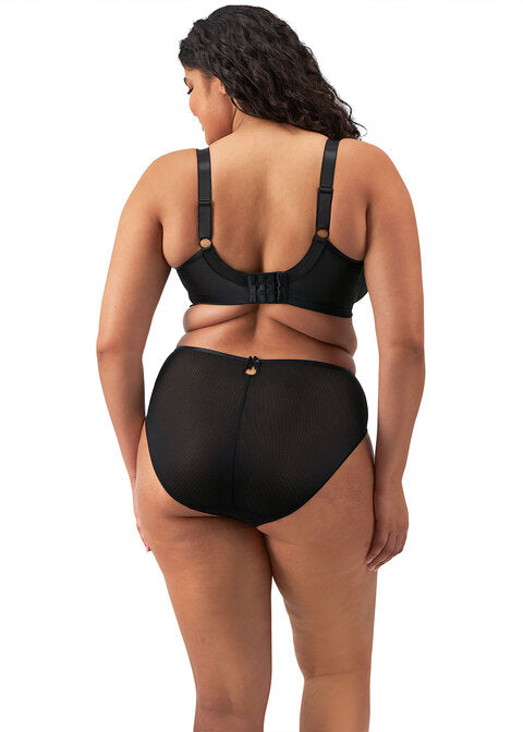 Elomi | Teagan High Leg Brief | Black / Almond