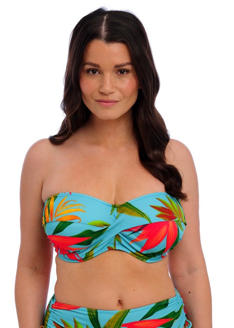 Fantasie | Pichola Twist Bandeau Bikini Top | Aqua