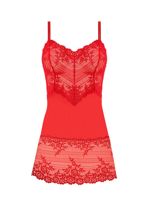 Wacoal | Embrace Lace Chemise | Equestrian Red