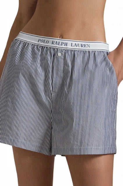 Polo Ralph Lauren | Sleep Poplin Boxer Shorts | Navy Stripe