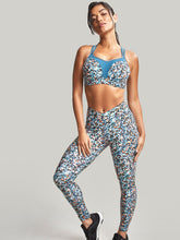 Load image into Gallery viewer, Panache | Wired Sports Bra | Teal Abstract Animal
