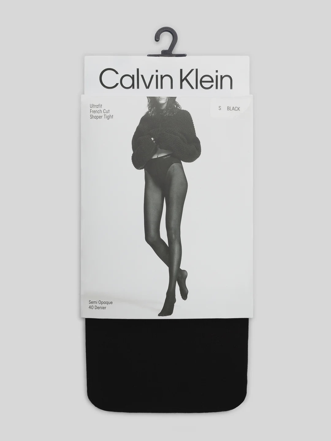 Calvin Klein | Ultrafit French Cut Shaper Tights 40 Denier | Black Lurex