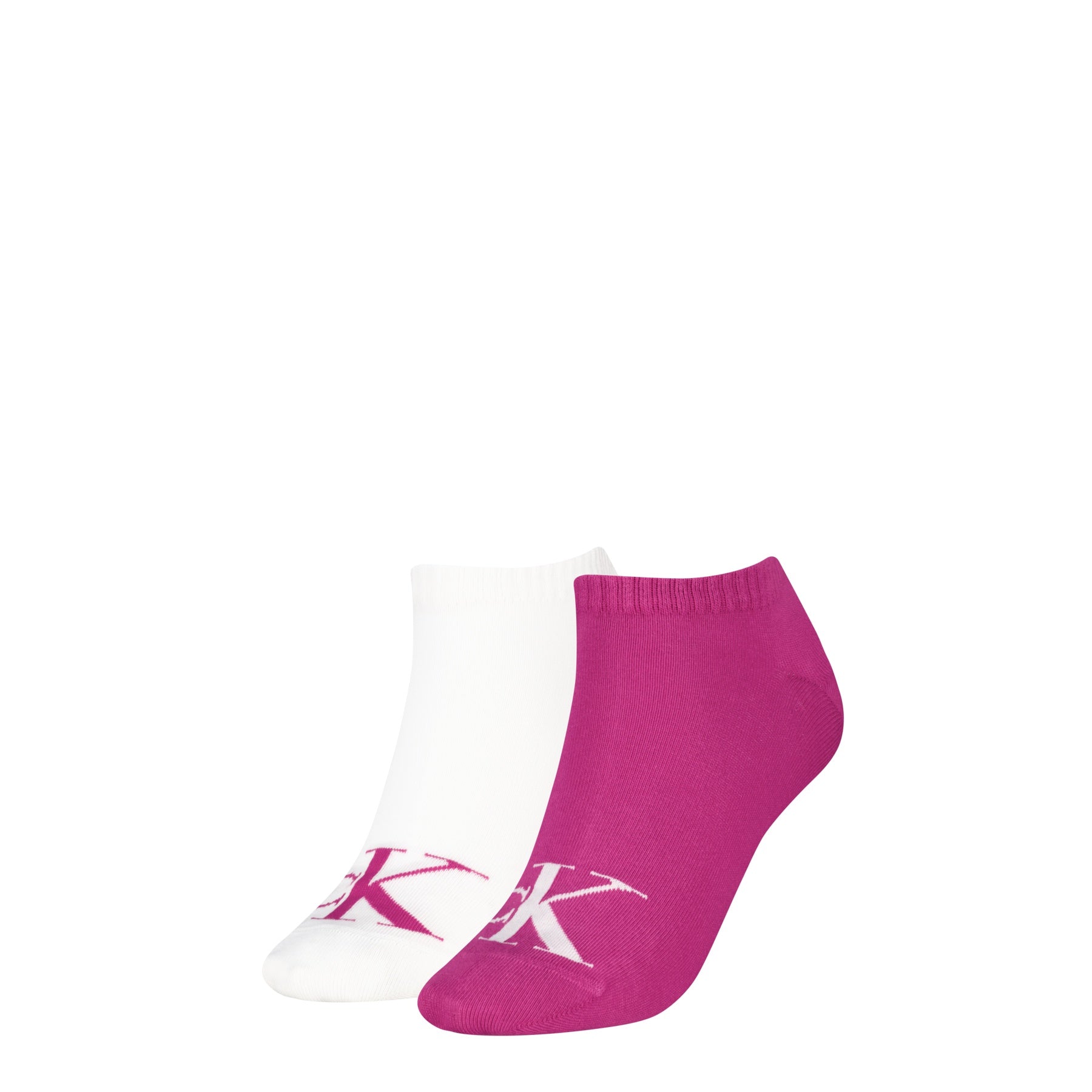Calvin Klein | 2 Pack Sneaker Socks | Fuchsia/ White