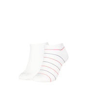 Tommy Hilfiger | 2 Pack Rib Stripe Sneaker Socks | White